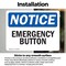 Signmission Emergency Button, 5 in W x Rectangle, Vinyl Decal OS-2PACK-NS-D-35-L-11774 - alternate 4